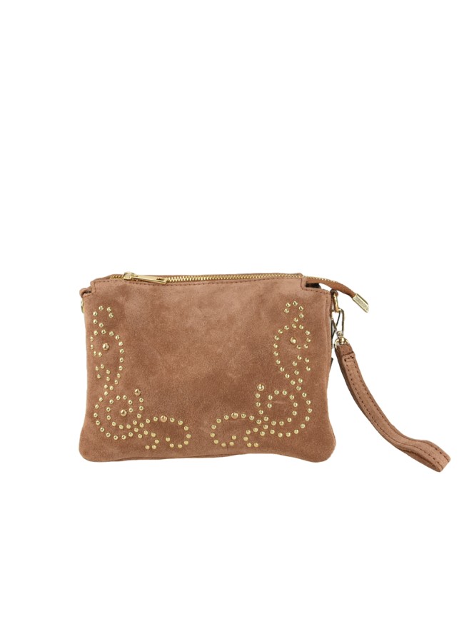 Woman leather pochette with...