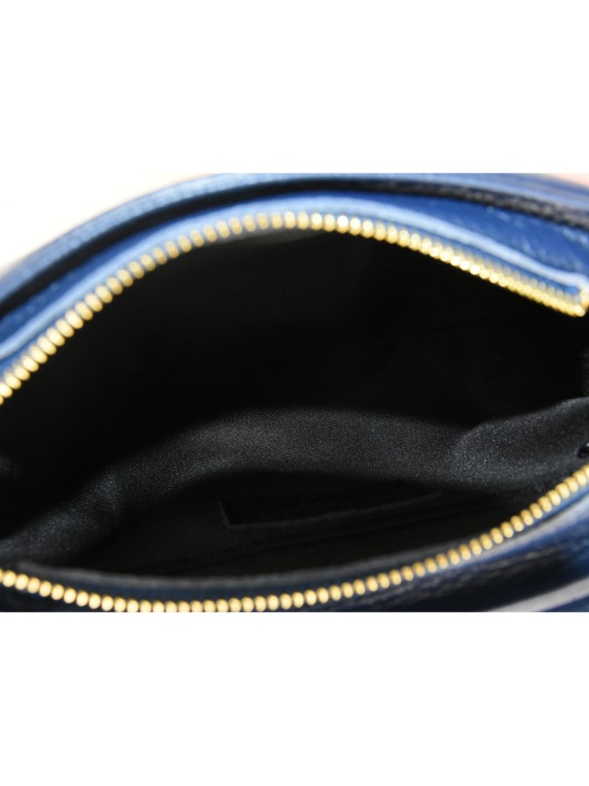 Shoulder leather bag with shoulder...