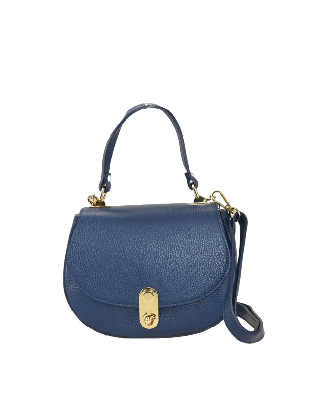 Shoulder leather bag with shoulder...