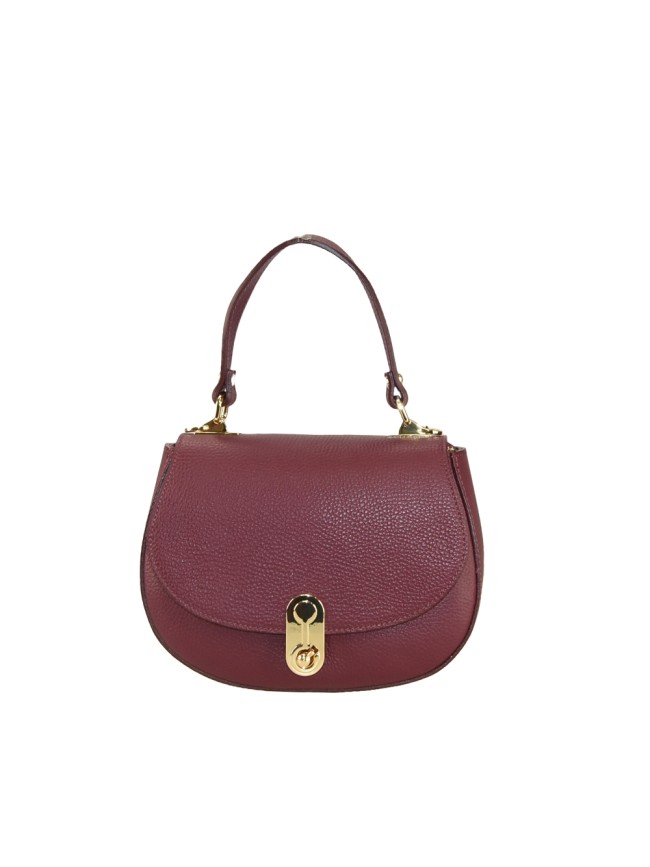 Shoulder leather bag with shoulder...