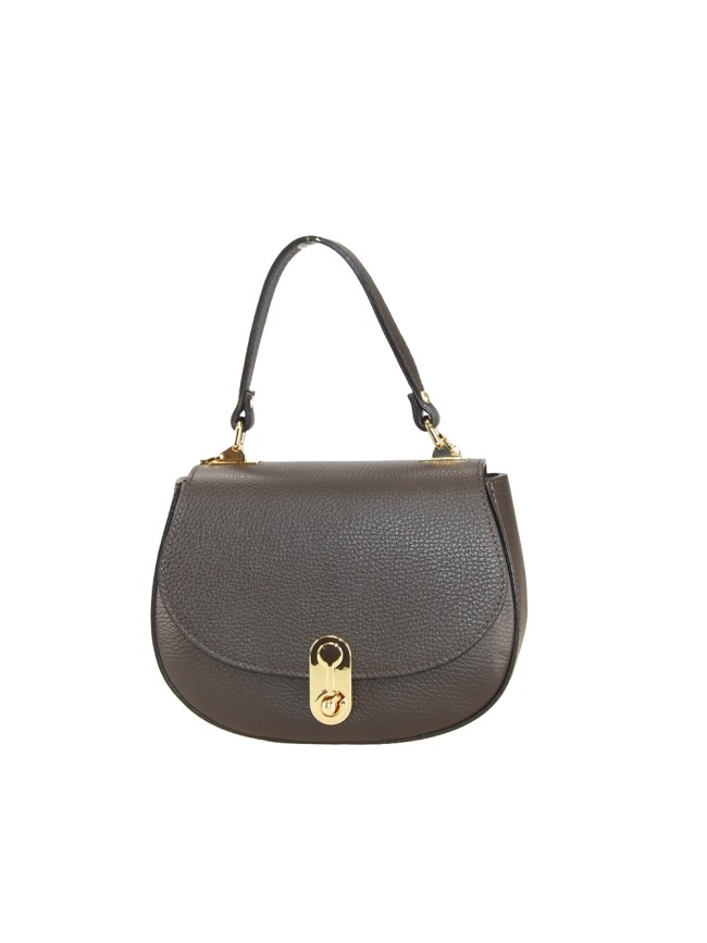 Shoulder leather bag with shoulder...