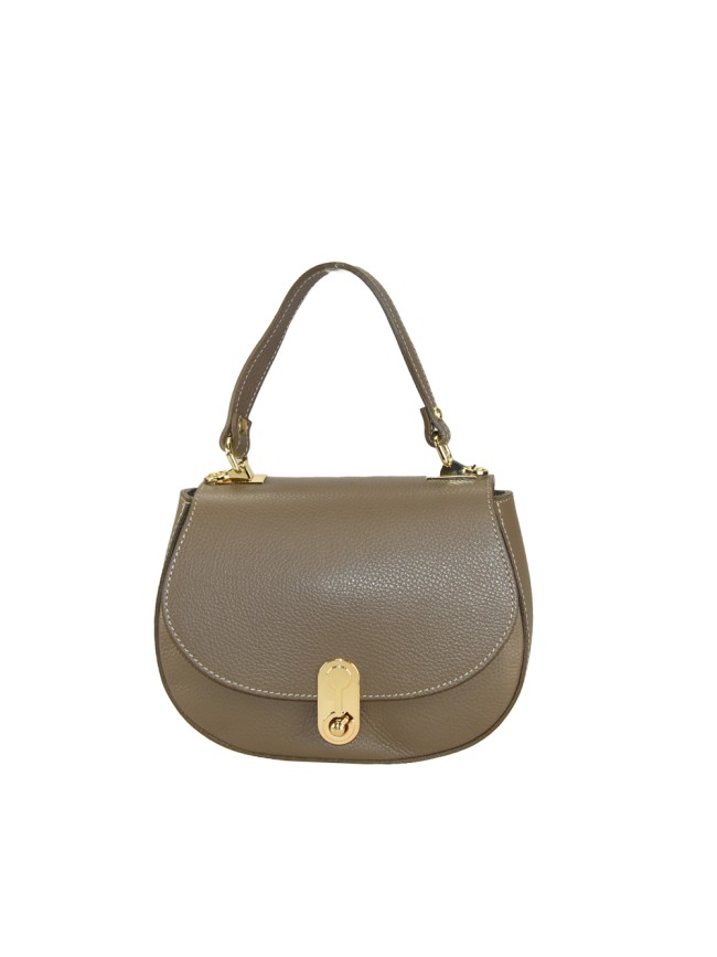 Shoulder leather bag with shoulder...
