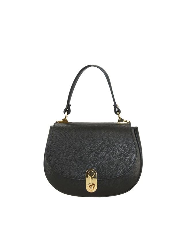 Shoulder leather bag with shoulder...