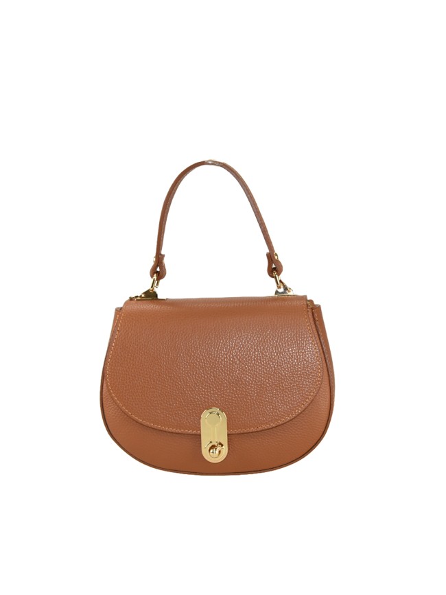 Shoulder leather bag with shoulder...