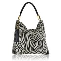 Borsa a spalla in pelle con cavallino - CV65872