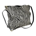 Borsa a spalla in pelle con cavallino - CV65872
