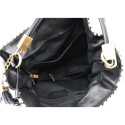 Leather fur shoulder bag - CV65872