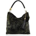 Borsa a spalla in pelle con cavallino - CV65872