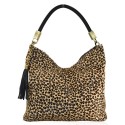 Borsa a spalla in pelle con cavallino - CV65872