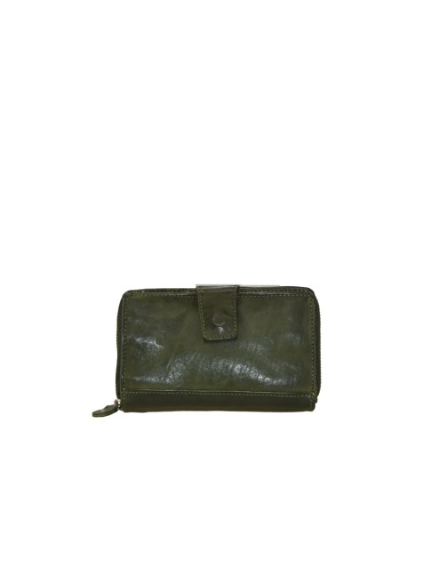 Woman washed leather wallet...