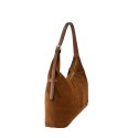 Suede shoulder bag with shoulder strap - CY39843