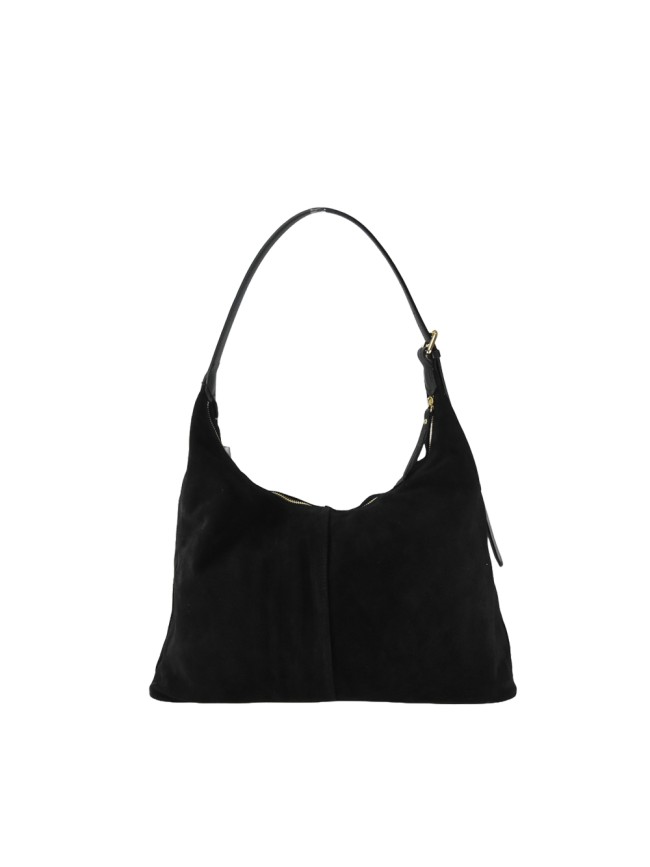 Borsa a spalla in pelle camoscio con...