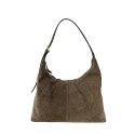 Suede shoulder bag with shoulder strap - CY39843