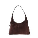 Suede shoulder bag with shoulder strap - CY39843