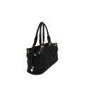 Suede shoulder bag with shoulder strap - XD35838