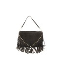 Pochette - busta in pelle con frange 100% made italy - FB19821