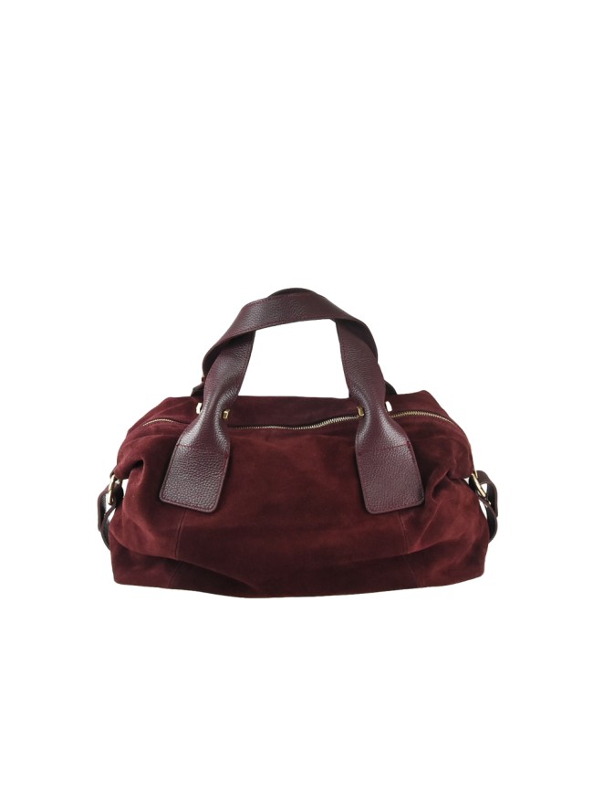 Borsa a mano in pelle con tracolla -...