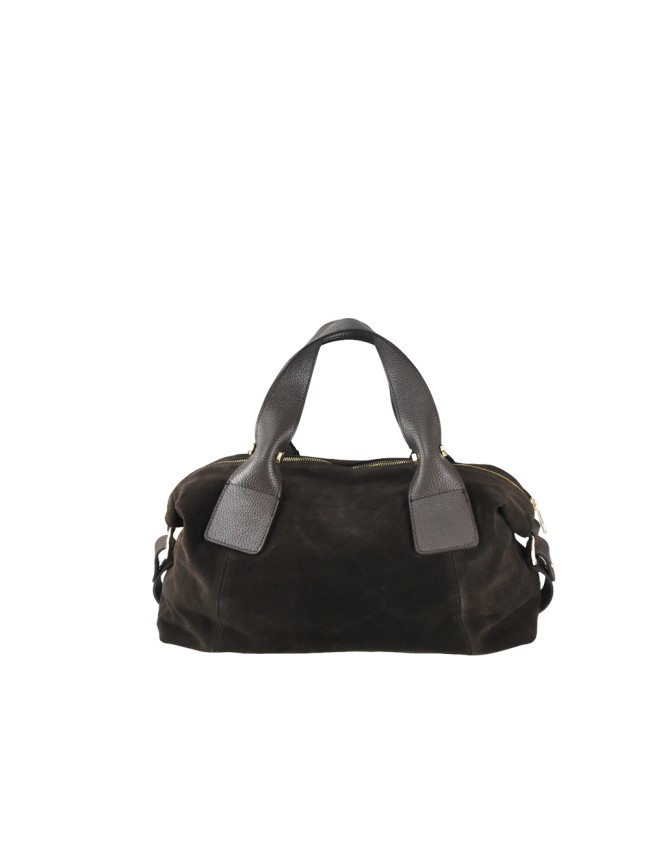 Borsa a mano in pelle con tracolla -...