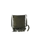 Suede shoulder bag with shoulder strap - SF29832