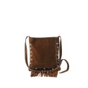 Suede shoulder bag with shoulder strap - SF29832