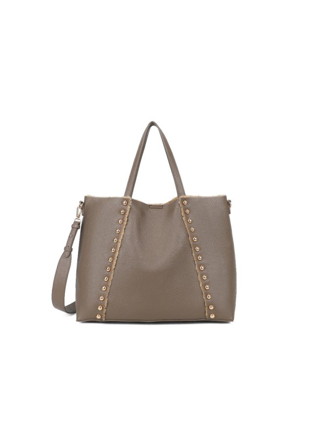 Borsa donna a spalla in ecopelle con tracolla - PF977