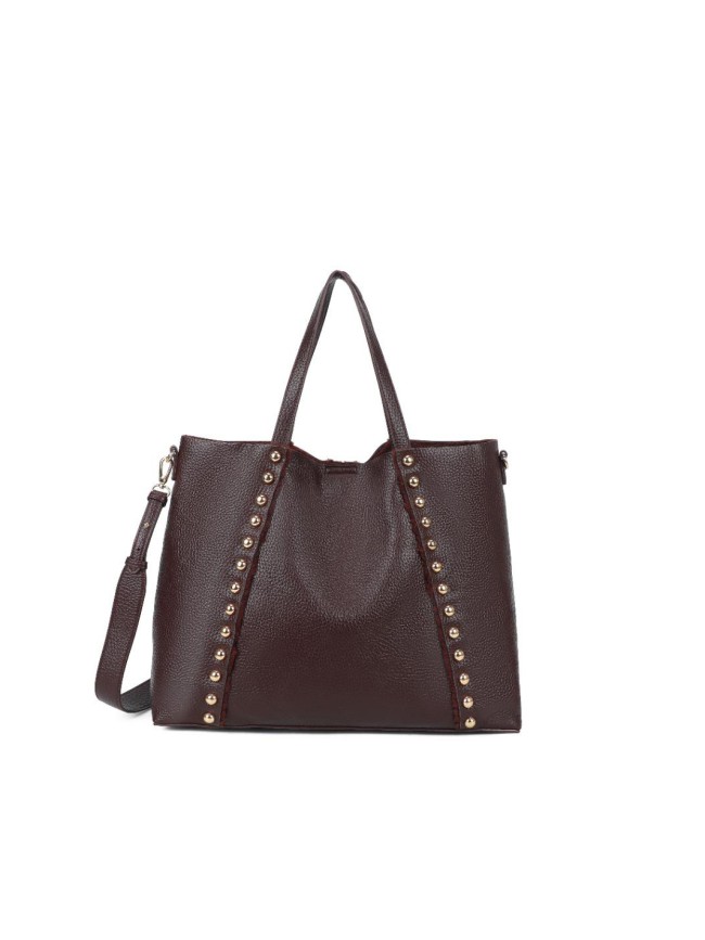 Borsa donna a spalla in ecopelle con tracolla - PF977