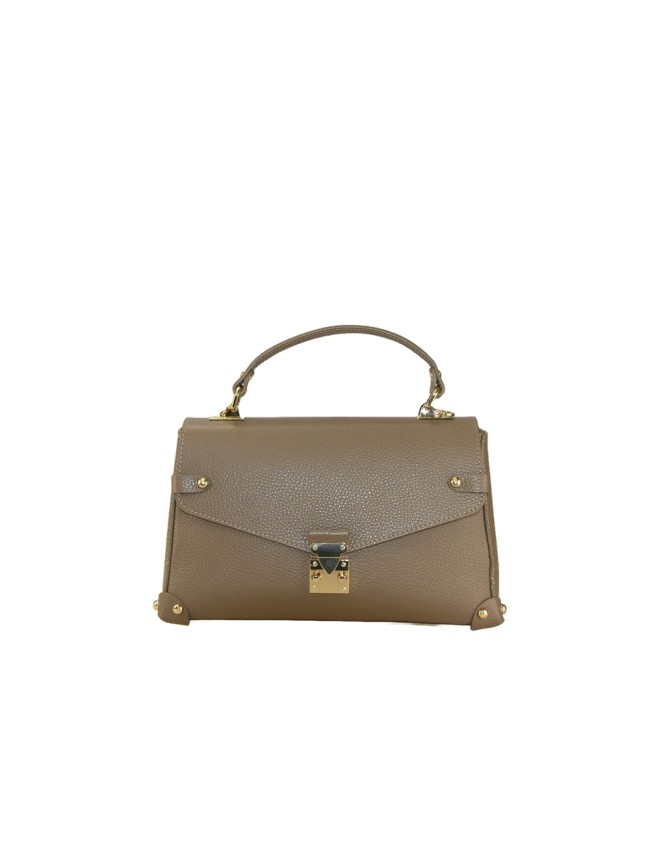 Borsa a mano in pelle con tracolla regolabile - VT39843