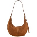 Suede shoulder bag with shoulder strap - DL32835