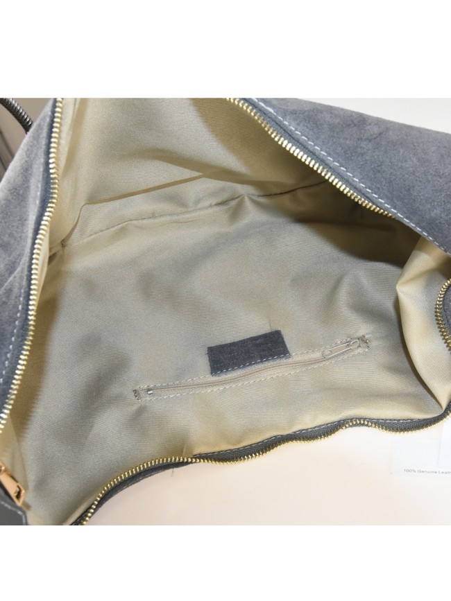 Suede shoulder bag with shoulder...