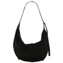 Suede shoulder bag with shoulder strap - DL32835