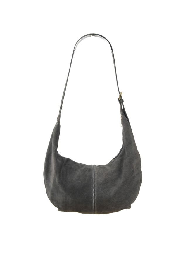 Suede shoulder bag with shoulder strap - DL32835