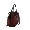 Borsa a mano e spalla  in pelle camoscio con tracolla - SR39843