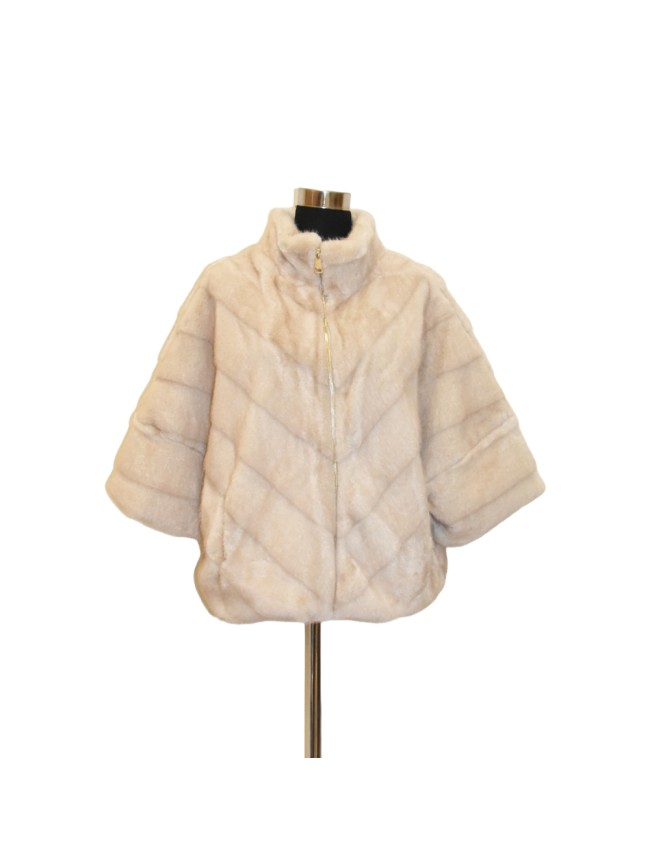 Synthetic fur jacket mink effect - 0578