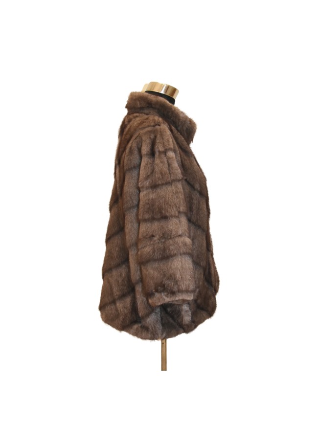 Synthetic fur jacket mink effect - 0578