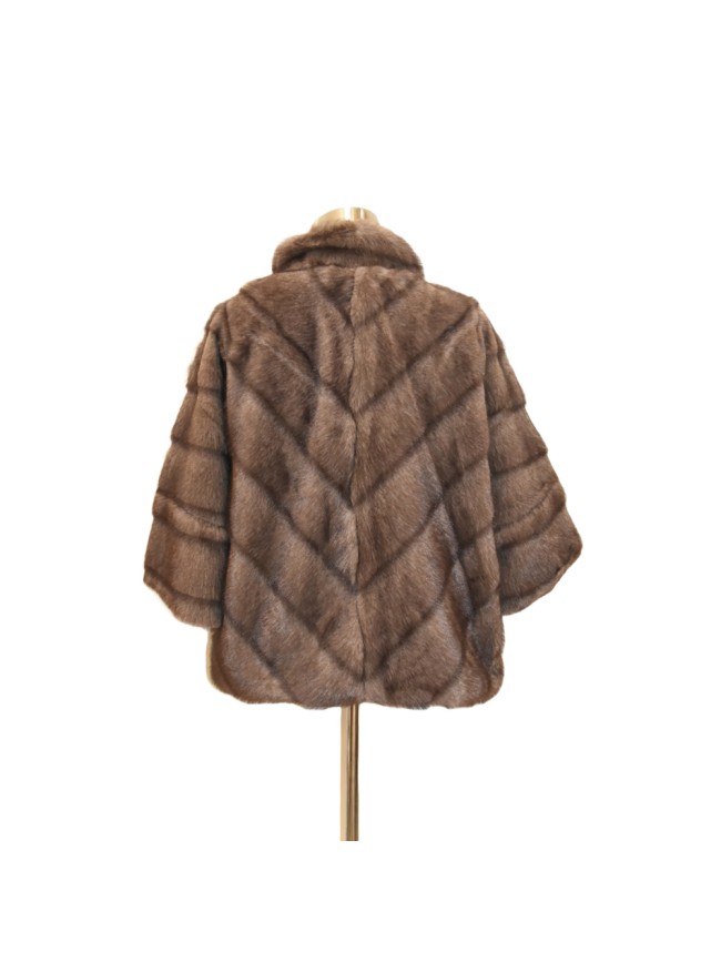 Synthetic fur jacket mink effect - 0578