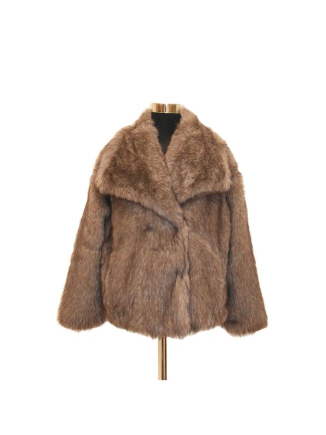 Synthetic fur jacket mink effect - 0537
