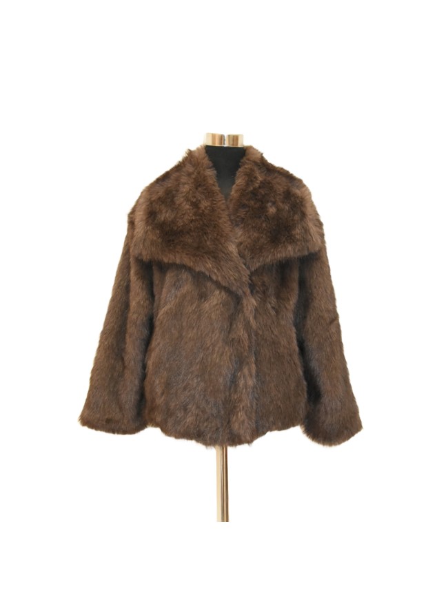 Synthetic fur jacket mink effect - 0537