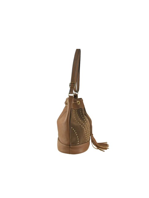 Woman suede leather bucket... 2