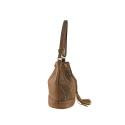 Secchiello donna in pelle camoscio con borchie - BU36839