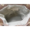 Woman suede leather bucket shoulder bag with studs - BU36839