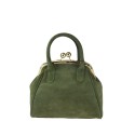 Suede leather hand bag with shoulder strap - MR29832
