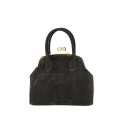 Suede leather hand bag with shoulder strap - MR29832