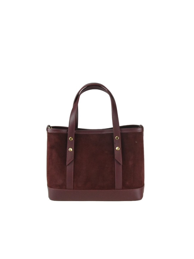 Suede leather hand bag with shoulder...