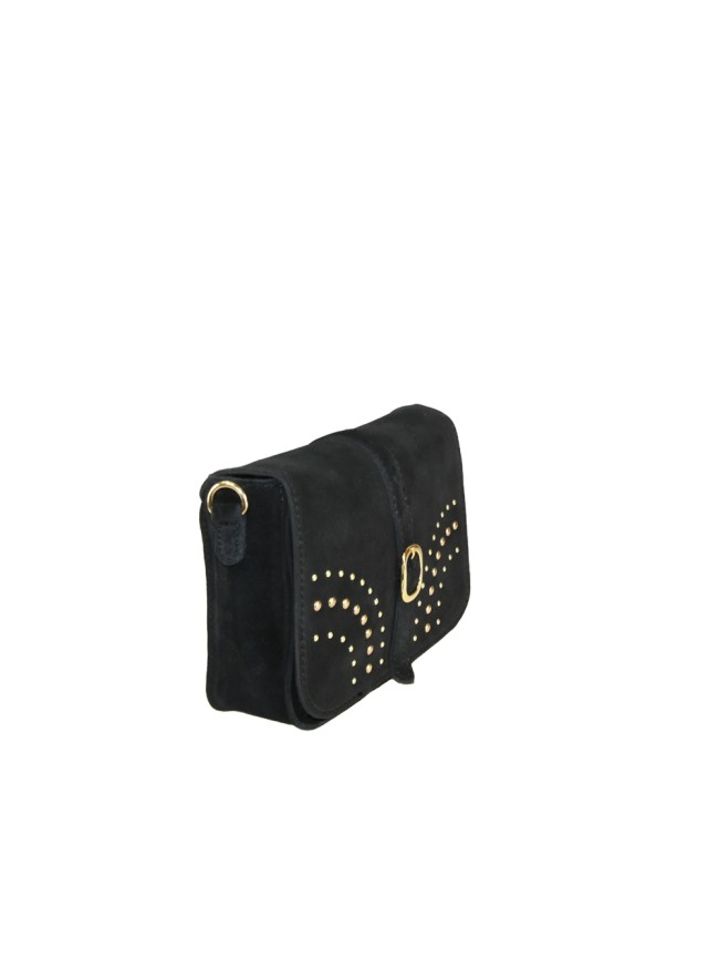 Suede leather shoulder bag with...