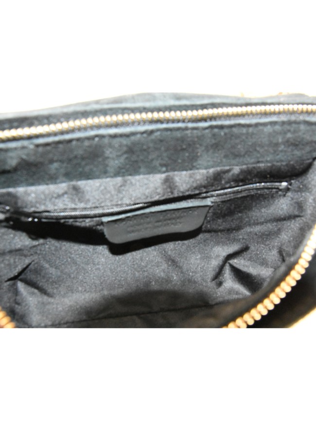 Suede leather shoulder bag with...