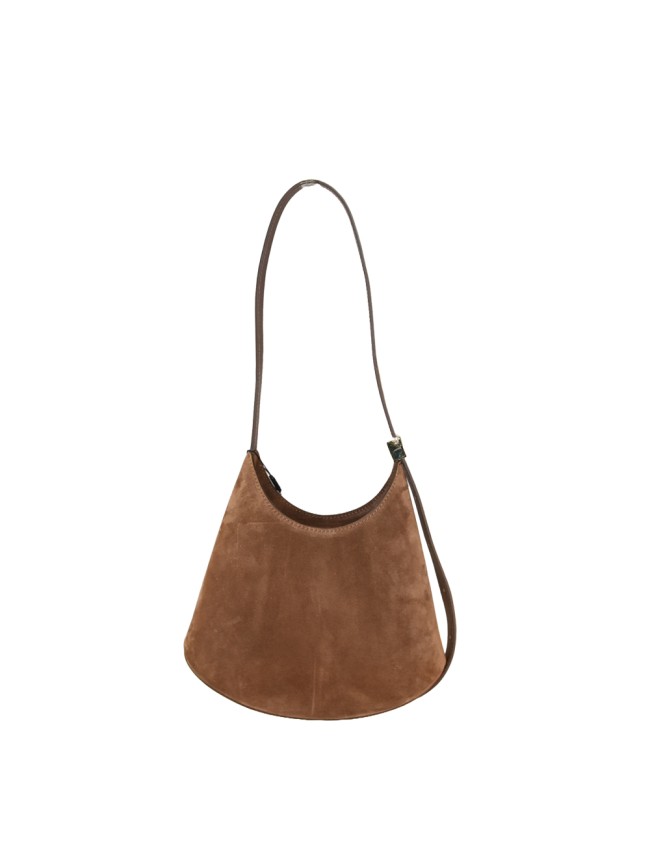 Woman sued leather bucket shoulder...