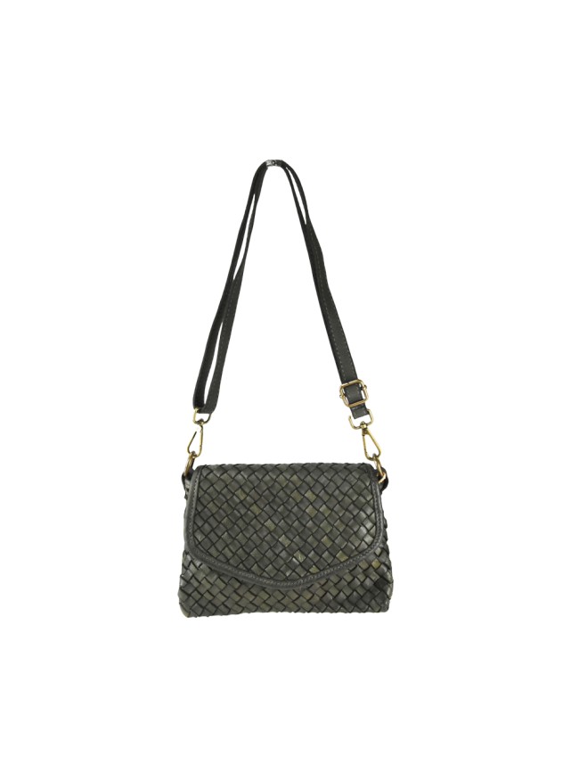 Woman woven washed leather bag - MJ33836