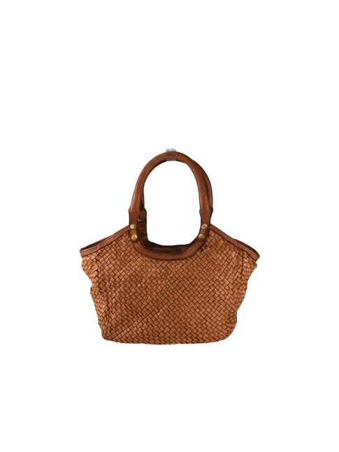 Woman vintage leather hand...