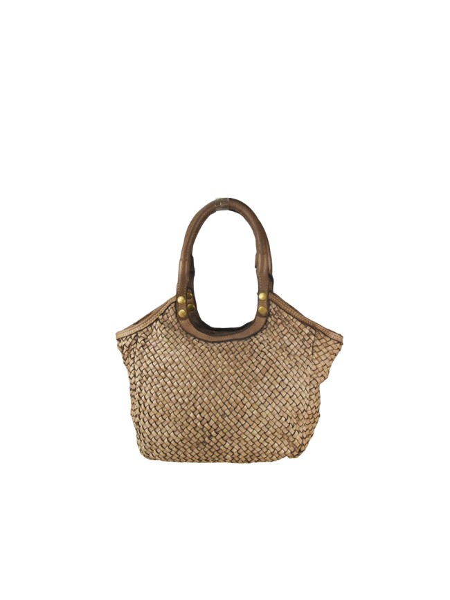 Woman vintage leather hand bag - HD49854