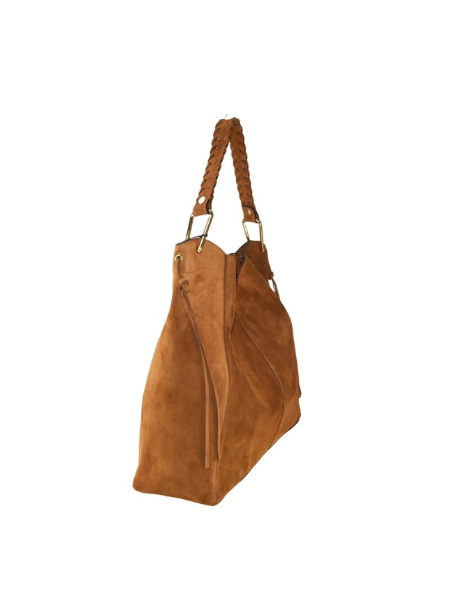 Woman suede leather shoulder bag 100%...